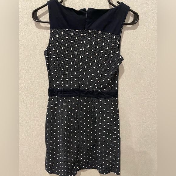 Tommy Hilfiger Navy Blue White Polka Dots Mini BodyCon Dress Size 2 - Picture 7 of 12